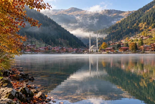 Uzungöl ve sisli Karadeniz vadisi