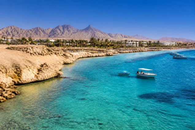 Mısır'ın Sharm El Sheikh kıyısı, Kahire'nin Nil Nehri ve piramitleri ile İskenderiye sahil manzaraları