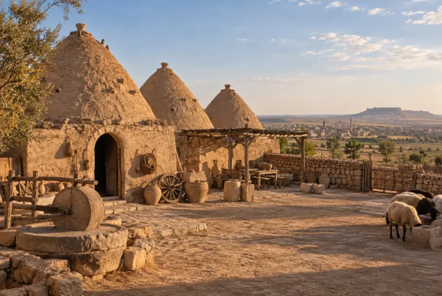Harran – konik kubbeli evler ve toprak avlu